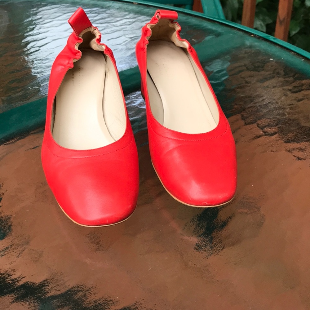 Everlane Day Heel in Red.